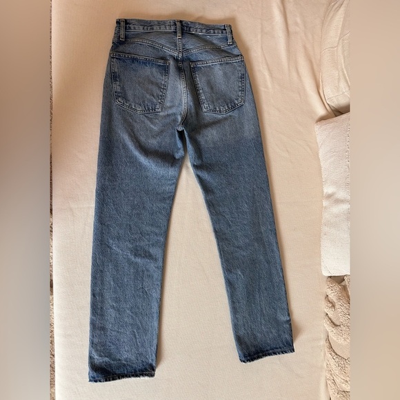 AGOLDE 90s Pinch Waist High-Rise Straight Jeans 25” Color Infinite - Picture 5 of 12